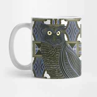 Decorated Great Horned Owl Mug